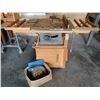 Image 1 : Vintage Table Saw w/ Work Table & Assorted Blades