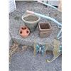 Image 2 : Antique Wheel Barrow w/ Assorted Yard Accessories