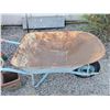Image 4 : Antique Wheel Barrow w/ Assorted Yard Accessories