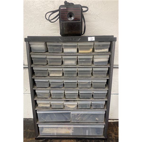 Multi Drawer Hardware Organizer w/ Electric Pencil Sharpener