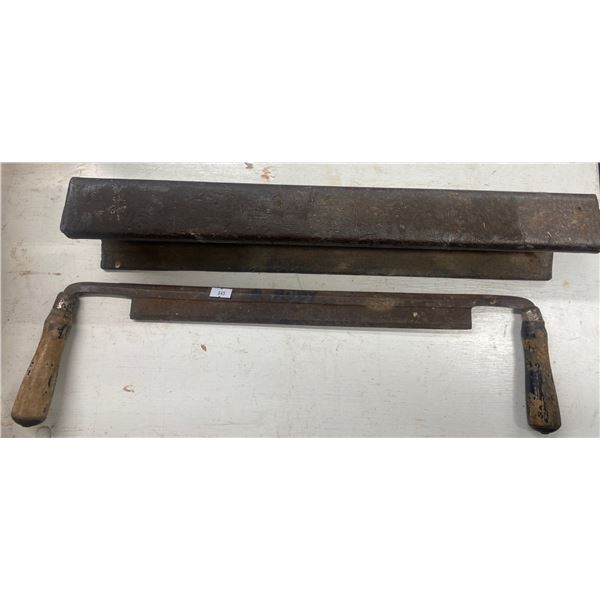 Antique Rail Tye/ Anvil & Log Peeler