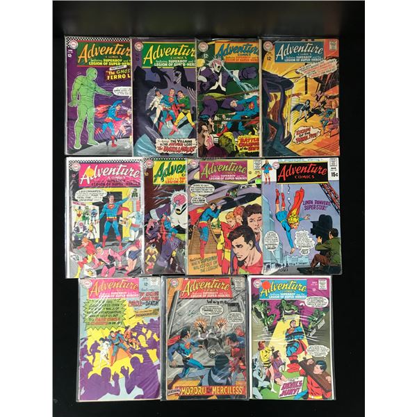 LOT OF 11 ADVENTURE COMICS (DC COMICS)