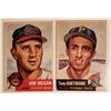 Image 1 : LOT OF 2 1953 TOPPS MLB STAR CARDS