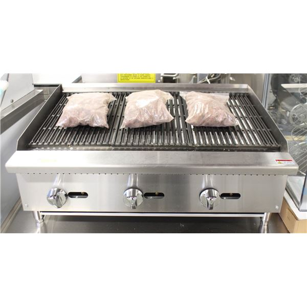 NEW HEAVY DUTY 36" COUNTERTOP CHAR ROCK BROILER