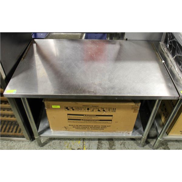 BAILIFF SEIZED: 48" X 30" X 34" S/S WORKTABLE W/