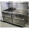 Image 4 : GARLAND US RANGE 5' DOUBLE OVEN W/ 4 OPEN BURNERS
