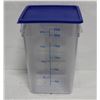 22 QT CLEAR POLY SQUARE FOOD STORAGE CONTAINER W/