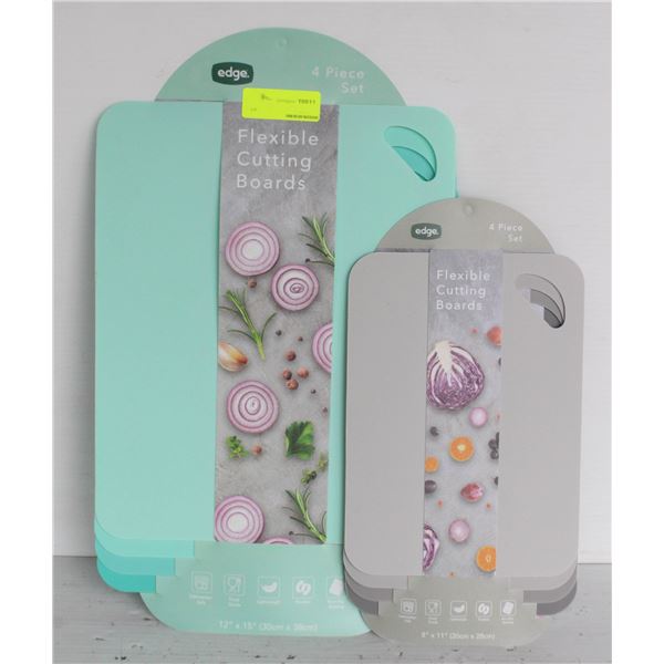 8 ASSORTED NEW FOOD-GRADE POLY CUTTING BOARDS