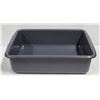 NEW GREY MEAT TOTE BOX / BUS PAN 20" X 15" X 5"