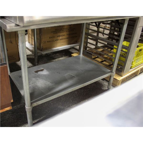 BAILIFF SEIZED: 48" X 30" X 34" S/S WORKTABLE W/