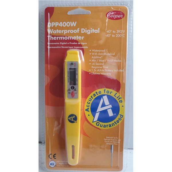 NEW COOPER WATERPROOF COMMERCIAL COOKING THERMOMET