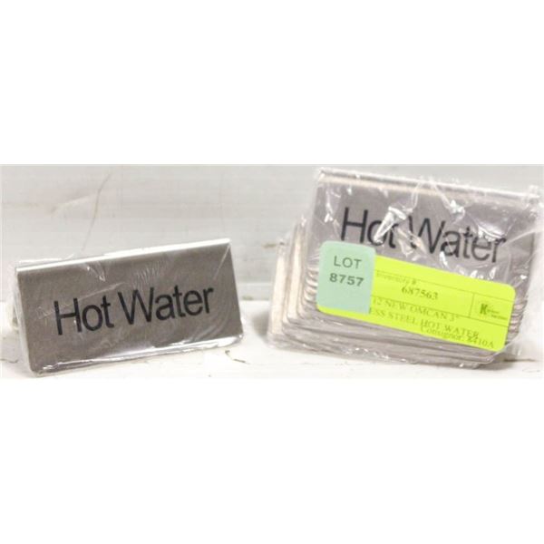 LOT OF 12 NEW OMCAN 3" STAINLESS STEEL HOT WATER
