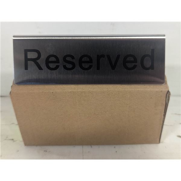 LOT OF 12 NEW OMCAN STAINLESS STEEL RESERVED TABLE