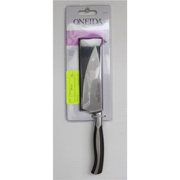 NEW ONEIDA 5" CHEF'S KNIFE W/ SHEATH