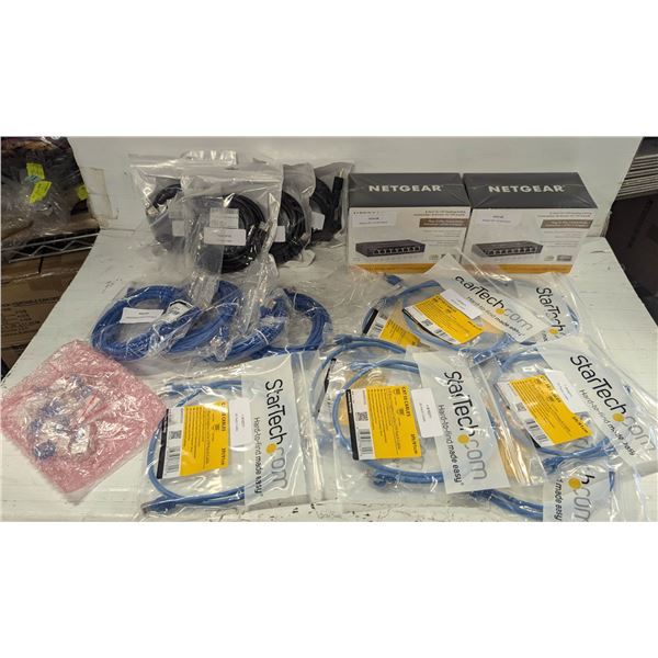 BOX W/ 2 NEW NETGEAR 8 PORT 10/100 DESKTOP FAST