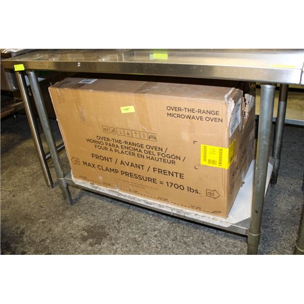 BAILIFF SEIZED: 48" X 30" X 34" S/S WORKTABLE W/