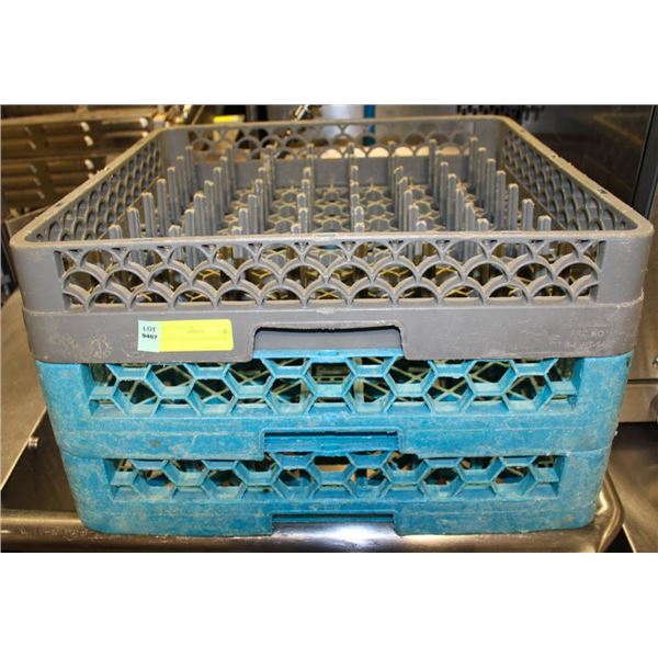 LOT OF 3 DISHWASHING RACKS