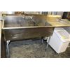 STAINLESS STEEL 3-WELL SINK W/ RIGHT DRAINBOARD