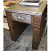 ST. STEEL TOP/ WOOD GRAIN ROLLING WORK TABLE W/