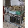 WIRE STORAGE CART W/ TUBE FRAME & ROBUST BASE