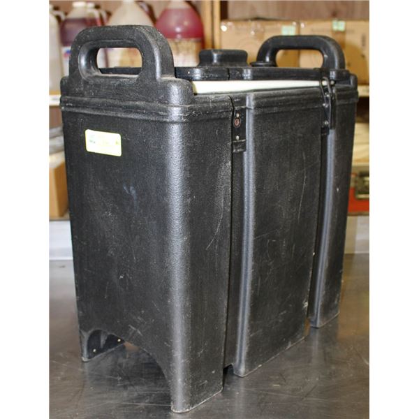 CAMBRO BLACK INSULATED FOOD CARRIER - UPRIGHT