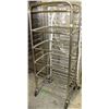 6 - TIER STAINLESS STEEL RACK ON CASTERS
