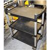 BLACK 3 TEIR ROLLING UTILITY CART