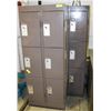 Image 1 : BAILIFF SEIZED: 2 BANKS OF 6 GREY LOCKERS