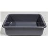 NEW GREY MEAT TOTE BOX / BUS PAN 20" X 15" X 5"