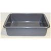 NEW GREY MEAT TOTE BOX / BUS PAN 20" X 15" X 5"