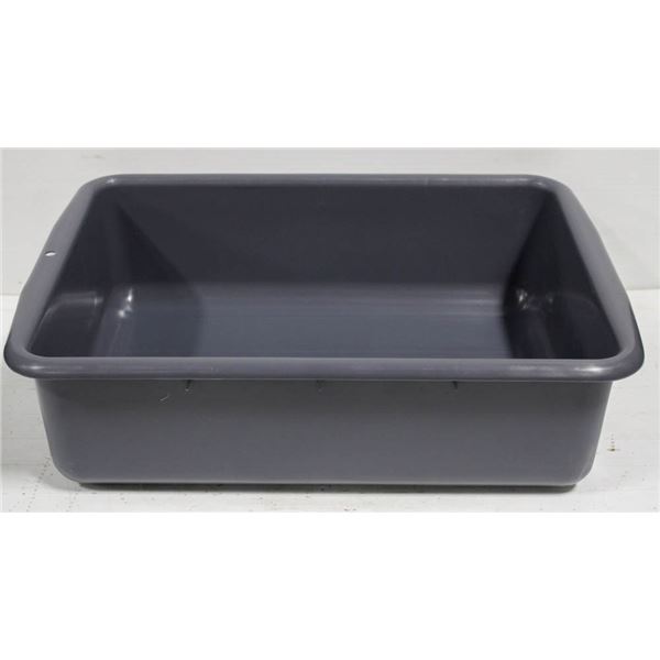 NEW GREY MEAT TOTE BOX / BUS PAN 20" X 15" X 5"