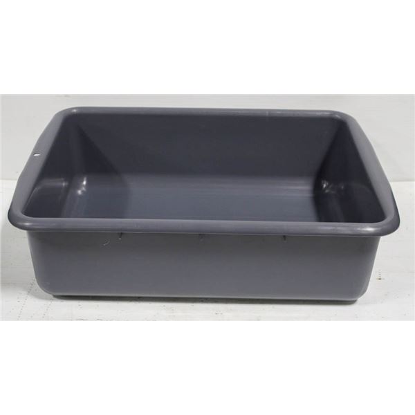 NEW GREY MEAT TOTE BOX / BUS PAN 20" X 15" X 5"