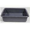 NEW GREY MEAT TOTE BOX / BUS PAN 20" X 15" X 5"