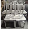 Image 1 : 5 ALUMINUM TABLE HEIGHT CHAIRS