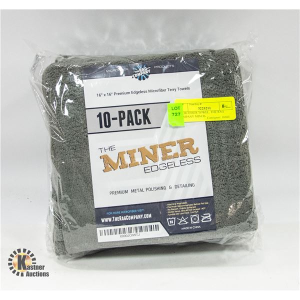 MICROFIBER TOWEL, THE RAG COMPANY MINER-
