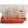 Image 1 : BUSSING TRAY OF 25 PLASTIC 1/8" X 4" & 4- 6" DEEP