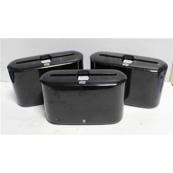 3 TORK TABLE TOP HAND TOWEL DISPENSERS