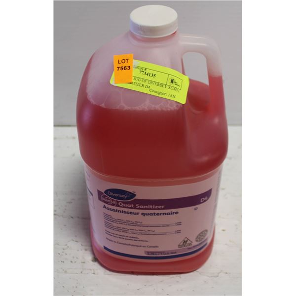 NEW 3.78L JUG OF DIVERSEY SUMA QUAT SANITIZER D4