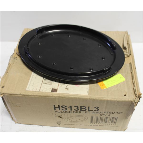 LOT OF 5 HOLDER SKILLET INSULATED 13"