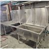 Image 1 : STAINLESS STEEL MEAT SINK 96"W 40" 79"H