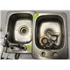 Image 1 : LOT OF 2 STAINLESS STEEL DROP IN HAND SINKS *AS IS