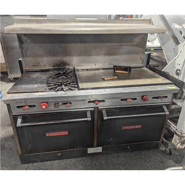 MOFFAT 5' COMBINATION RANGE W/ 36" GRIDDLE, 2 GAS