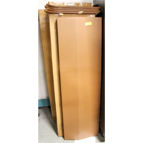 LOT OF 3- 60"W X 19'D WALL MOUNTED HARD RESIN WALL