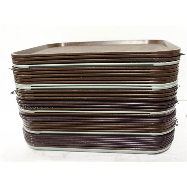 LOT OF 34 17.5" X 14" RECTANGULAR PLASTIC FOOD