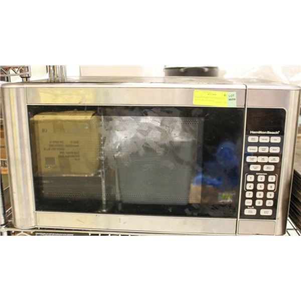 HAMILTON BEACH STAINLESS  STEEL MICROWAVE