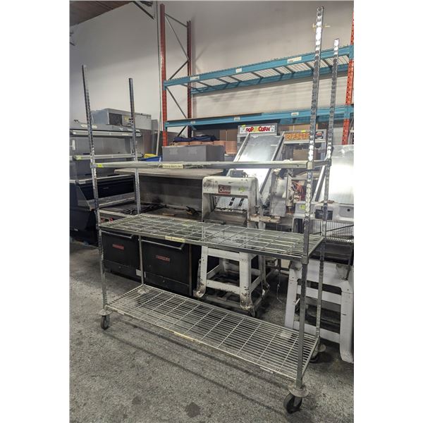 6' WIRE RACK ON CASTERS 72" X 21" X 89"