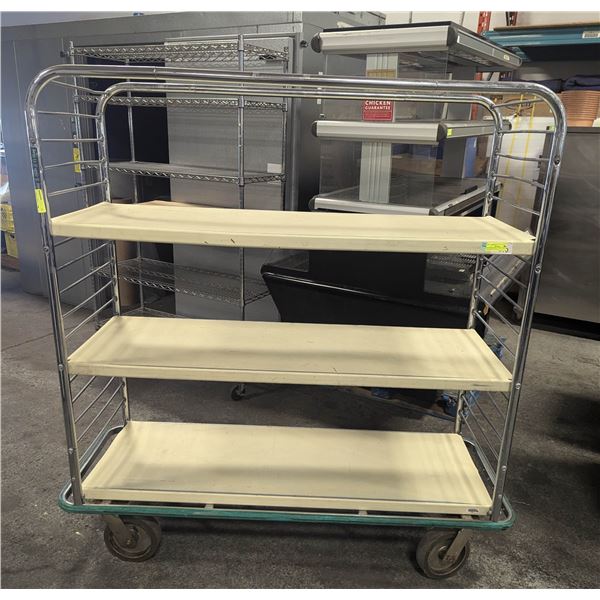 HD 3 TIER METAL UTILITY CART W/ BUMPER & CASTOR