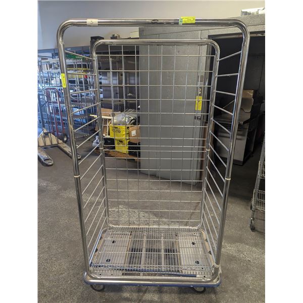 ST. STEEL 3 SIDED CARGO CART W/ BUMPER & CASTOR