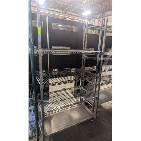CARI ALL 4 TIER STATIONARY METAL RACK 72"T X37"W X