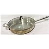 12" STAINLESS STEEL FRY PAN W/ GLASS LID